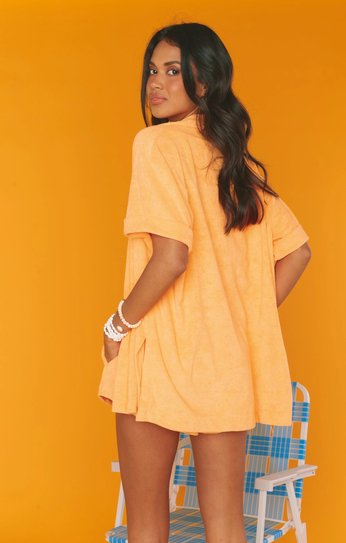 Show Me Your Mumu Parker Button Down ~ Orange Terry 7 Show Me Your Mumu Parker Button Down ~ Orange Terry - Image 5