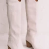 Show Me Your Mumu Billini Novena Western Boots ~ White -Show Me Your Mumu NOVEMA OFF WHITE