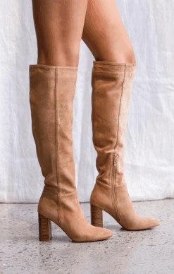 Show Me Your Mumu Billini Quartz Tall Boot ~ Tan Suede