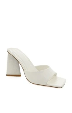 Show Me Your Mumu Billini Quinn Block Heel ~ White Croc -Show Me Your Mumu QUINN WHITECROC 3