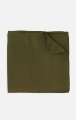 Show Me Your Mumu Sam Pocket Square ~ Rich Olive Solid