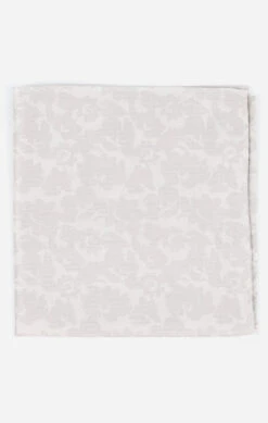Show Me Your Mumu Sam Pocket Square ~ Silver Floral Luxe Satin