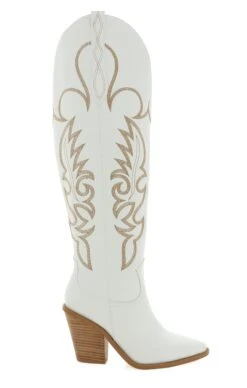 Show Me Your Mumu Billini Simone Western Boot ~ White 9 Show Me Your Mumu Billini Simone Western Boot ~ White -Show Me Your Mumu SIMONE WHITE 1