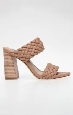 Show Me Your Mumu Steve Madden Tielo Block Heels ~ Tan -Show Me Your Mumu STEVEMADDEN SANDALS TIELO TAN SIDE 1