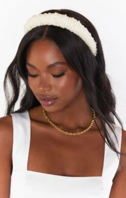 Show Me Your Mumu Hallie Headband ~ Ivory Pearl