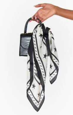 Show Me Your Mumu Silky Head Scarf Set ~ Ivory & Black -Show Me Your Mumu SU22 toriliv 9.1373414