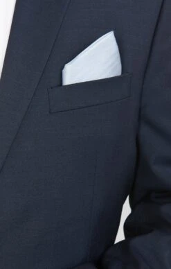 Show Me Your Mumu Sam Pocket Square ~ Steel Blue Solid