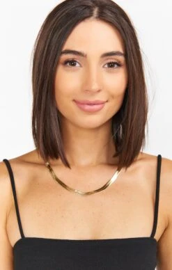 Show Me Your Mumu Snake Chain Necklace ~ Gold