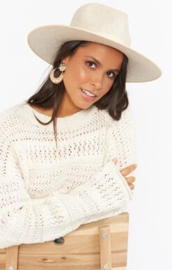 Show Me Your Mumu Lack Of Color Carlo Rancher Hat ~ Ivory Speckle -Show Me Your Mumu SpeckledRancher IvorySpeckle 03