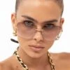 Show Me Your Mumu Banbè Eyewear The Tyra Sunglasses ~ Gold/Taupe -Show Me Your Mumu THE TYRA GOLD TAUPEFADE 4copy