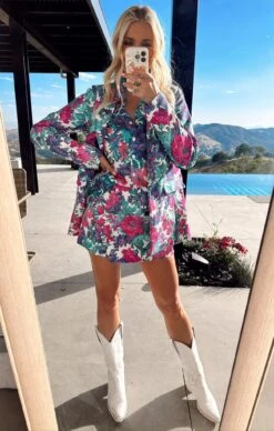 Show Me Your Mumu Ezra Blazer ~ Magenta Blooms -Show Me Your Mumu Tezza 0210