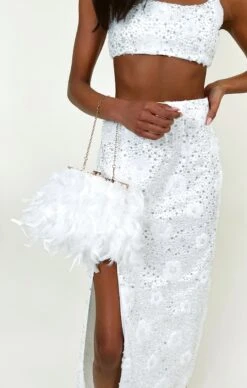 Show Me Your Mumu Fae Faux Feather Purse ~ White 19 Show Me Your Mumu Fae Faux Feather Purse ~ White -Show Me Your Mumu Tezza 3899