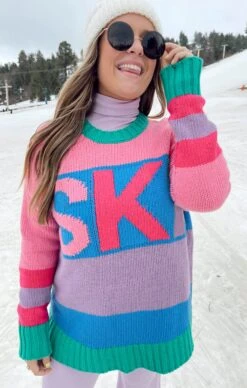 Show Me Your Mumu Ski In Sweater ~ Ski Knit Multi -Show Me Your Mumu Tezza 4801