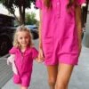 Show Me Your Mumu Mini Gio Sweater Romper ~ Hot Pink Knit -Show Me Your Mumu Tezza 6093