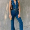 Show Me Your Mumu Jacksonville Cropped Jumpsuit ~ Lunar Blue -Show Me Your Mumu Tezza 6586