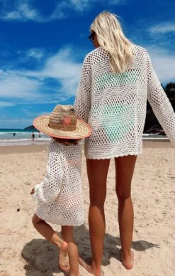 Show Me Your Mumu Lil Paula Pullover ~ White Crochet
