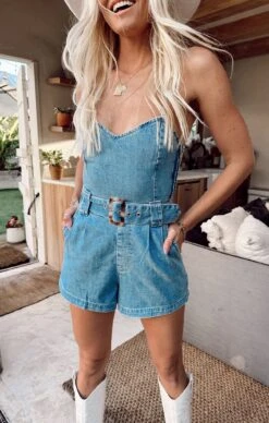 Show Me Your Mumu Sloane Romper ~ Dusk Blue -Show Me Your Mumu Tezza 9062