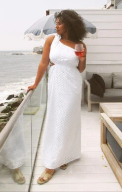 Show Me Your Mumu Take Me Out Maxi Dress ~ White Eyelet