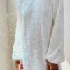 Show Me Your Mumu Clarabelle Dress ~ White Sparkle Sequin
