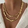 Show Me Your Mumu ALV Jewels Thick Twisted Snake Chain Necklace ~ Gold -Show Me Your Mumu ThickTwistedSnakeChainNecklace