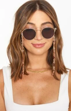 Show Me Your Mumu Tortoise Sunglasses Chain ~ Beige -Show Me Your Mumu TortoiseSunglassesChain Beige 01