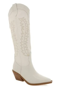 Show Me Your Mumu Billini Ukiri Cowboy Boot ~ Bone -Show Me Your Mumu UKIRI IVORY IVORYSCALE 3