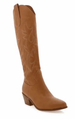 Show Me Your Mumu Billini Urson Cowboy Boots ~ Tan -Show Me Your Mumu URSON CAMEL 2