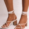 Show Me Your Mumu Billini Yeoman Wrap Up Heels ~ White -Show Me Your Mumu YEOMAN WHITE 1