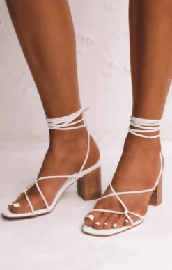 Show Me Your Mumu Billini Yeoman Wrap Up Heels ~ White