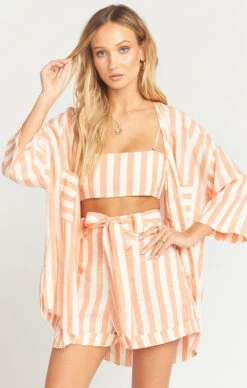 Show Me Your Mumu Kenny Scarf Top ~ Dreamsicle Stripe Linen -Show Me Your Mumu a09389dd68f9cca1929420d4ce99f29b