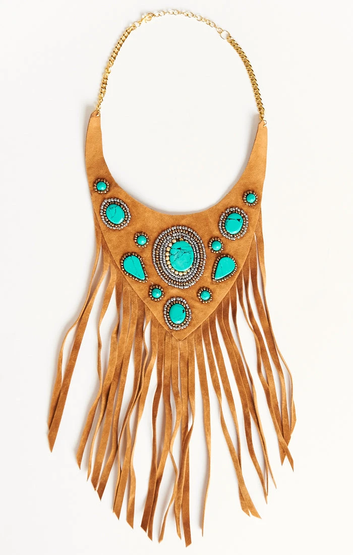 Show Me Your Mumu Kyra Statement Choker ~ Tan/Turquoise 3 Show Me Your Mumu Kyra Statement Choker ~ Tan/Turquoise