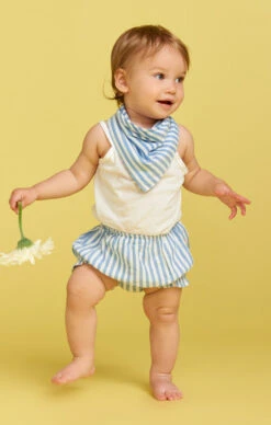 Show Me Your Mumu Louie Baby Bandana ~ Anchor Stripe