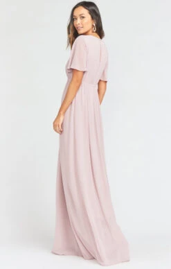 Show Me Your Mumu Emily Empire Maxi Dress ~ Neutral Mauve Chiffon -Show Me Your Mumu ac343ee5da569932b253f0018dc7bd0a