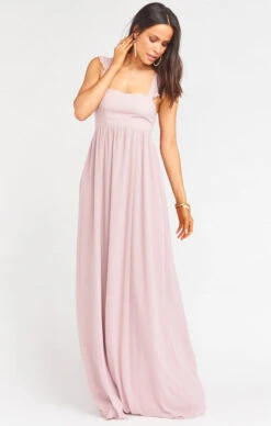 Show Me Your Mumu June Maxi Dress ~ Neutral Mauve Chiffon -Show Me Your Mumu ada56893f28be06625861dd7e0fba00f
