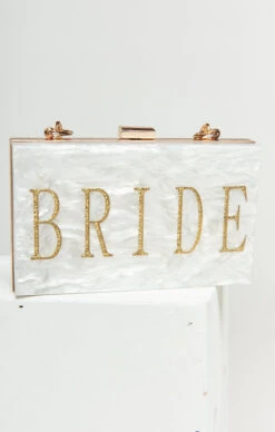 Show Me Your Mumu Bride Acrylic Clutch ~ White Marble -Show Me Your Mumu af5a12353d770f15586609b8b154bc06
