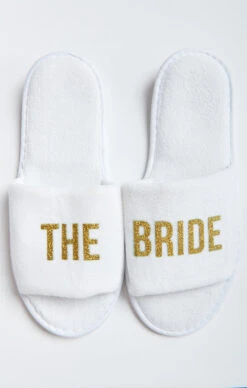 Show Me Your Mumu The Bride Slippers ~ White