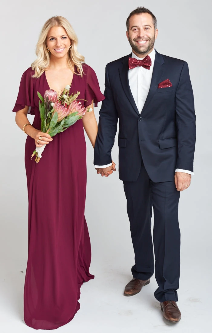 Show Me Your Mumu Josh Bow Tie ~ Merlot Dot 4 Show Me Your Mumu Josh Bow Tie ~ Merlot Dot - Image 2