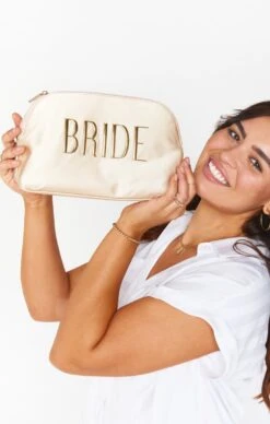 Show Me Your Mumu Bride Cosmetic Bag ~ Champagne
