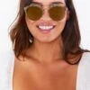 Show Me Your Mumu Harlow Aviator Sunglasses ~ Amber Tort