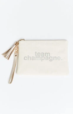 Show Me Your Mumu Team Champagne Clutch Bag ~ Beige/Silver -Show Me Your Mumu bf631d23deee2a33ee082a89da886c91