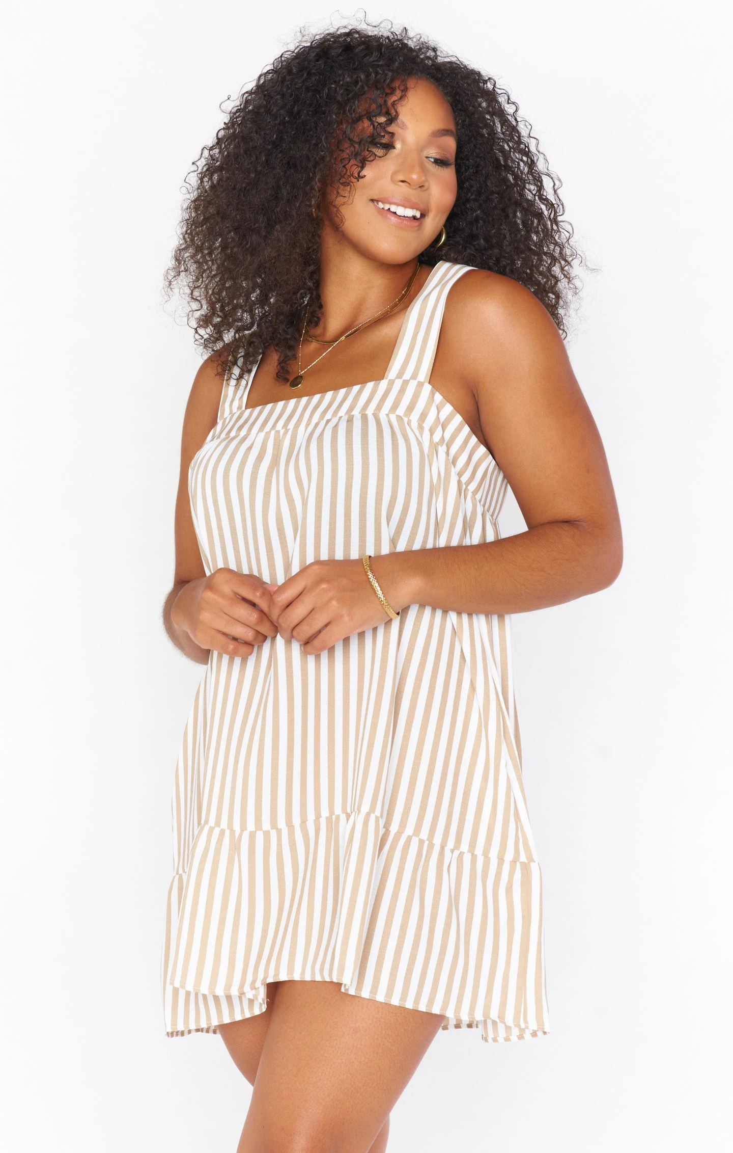 Show Me Your Mumu Goldie Dress ~ Beige Everyday Stripe 5 Show Me Your Mumu Goldie Dress ~ Beige Everyday Stripe - Image 3
