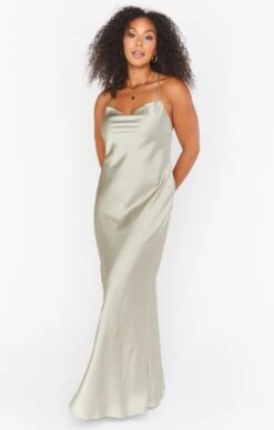 Show Me Your Mumu Tuscany Maxi Slip Dress ~ Moss Green Luxe Satin -Show Me Your Mumu bodydiversity sophia mumugirls 1.2233976