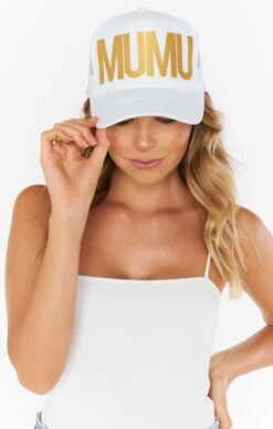 Show Me Your Mumu Mumu Trucker Hat ~ White/Gold -Show Me Your Mumu bridal reshoots jordynjudah 7.149578