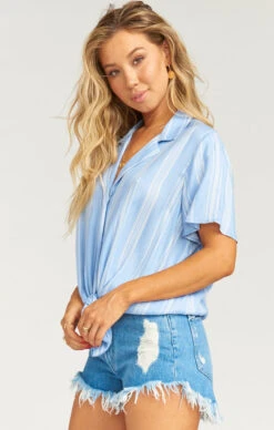 Show Me Your Mumu Lanai Top ~ Sidewalk Stripe Periwinkle -Show Me Your Mumu c9269f754e2185917dcc0dbcd1bd054a