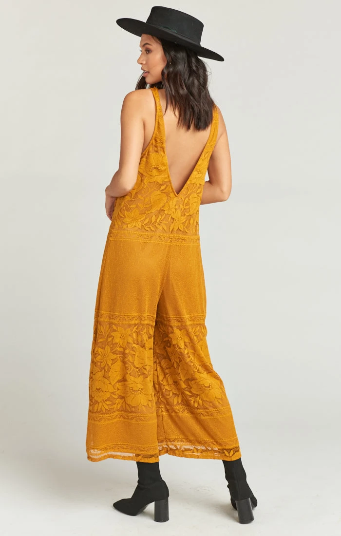 Show Me Your Mumu Goulding Jumpsuit ~ Moonlight Roses Lace Marigold 6 Show Me Your Mumu Goulding Jumpsuit ~ Moonlight Roses Lace Marigold - Image 4