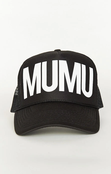 Show Me Your Mumu MUMU Trucker Hat ~ Black And White 3 Show Me Your Mumu MUMU Trucker Hat ~ Black And White