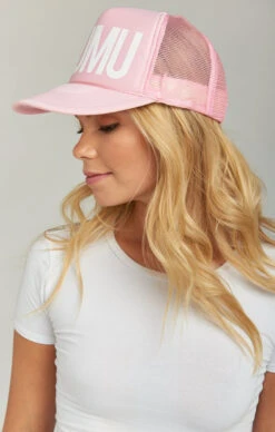 Show Me Your Mumu Mumu Trucker Hat ~ Light Pink/White -Show Me Your Mumu d27c256a69049be5564418f0a8b37c2b