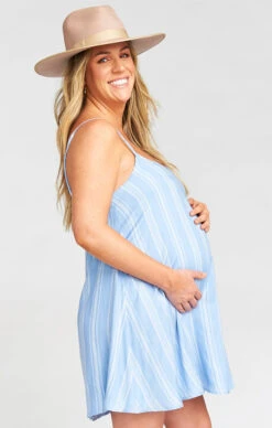 Show Me Your Mumu Circus Mini Dress ~ Sidewalk Stripe Periwinkle -Show Me Your Mumu d70223095e39f329c83292d696edb6b2