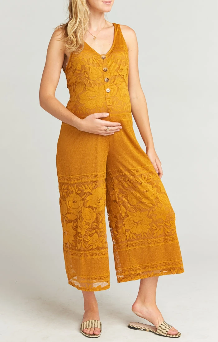 Show Me Your Mumu Goulding Jumpsuit ~ Moonlight Roses Lace Marigold 7 Show Me Your Mumu Goulding Jumpsuit ~ Moonlight Roses Lace Marigold - Image 5