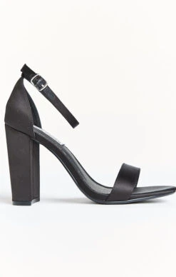 Show Me Your Mumu Steve Madden Carrson Heels ~ Black Satin -Show Me Your Mumu dd7481e41b256afdc5fcfc7de8ca18c9